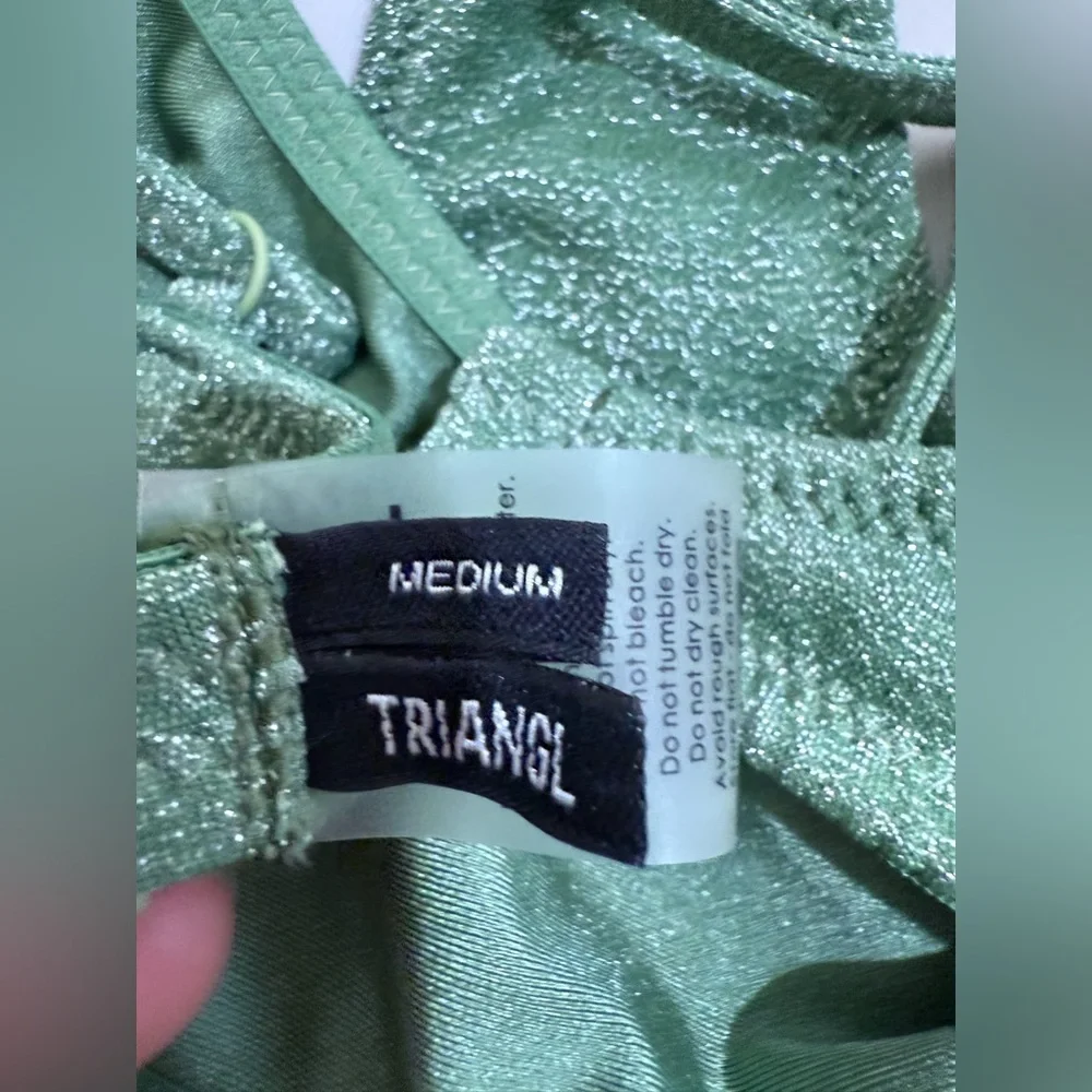 triangl swimwear Shimmer Sage Green Bikini